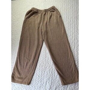 Bon Worth Beige/Brown Baggy Wide Leg Pocket Sweatpants size medium